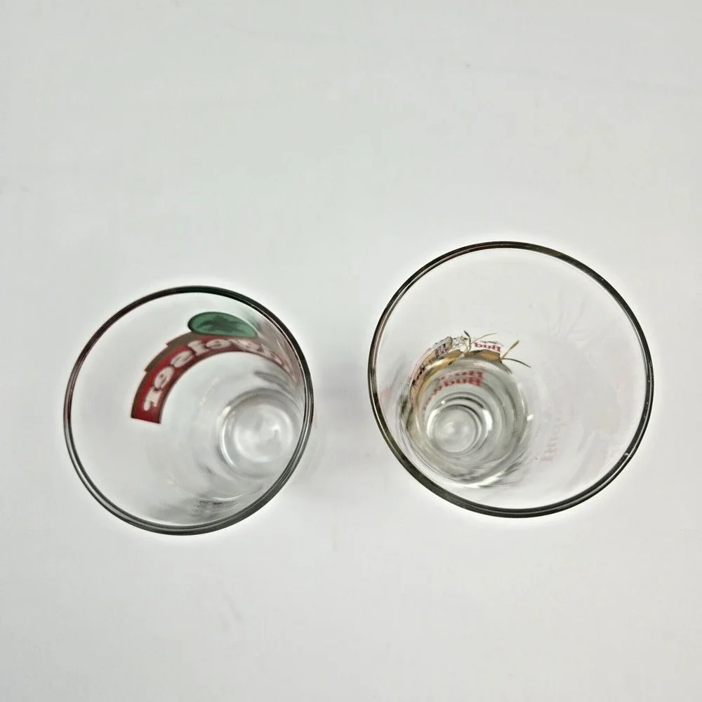 1989, 1996 Vintage Budweiser Holiday Clydesdales‎ & Frog Pilsner Beer Glasses